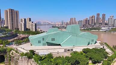 4K航拍重庆大剧院地标建筑视频的预览图